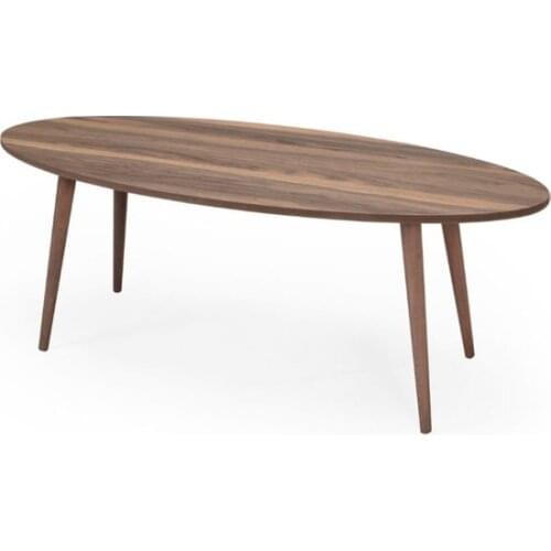Modern Length Accessory Economic Ellipse Center table Walnut coffee table table basse