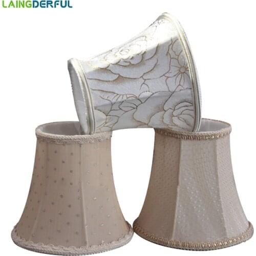 Modern Luxury Fabric Lamp Shade 3 Colors Nordic Style Cloth Light Shade For Chandelier Wall Light E14 Base Art Deco Lampshade