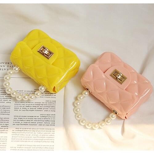 Famous Brand PVC Messenger Bags Women Luxury Shoulder Bag Pearl Handbags Women Bag Vintage Female Chain Jelly pack