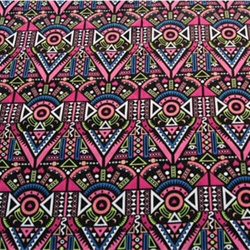 Geometry pattern fabric Retro style fabric Calico Printed cotton fabric for DIY Bag 1 order=50cm*140cm
