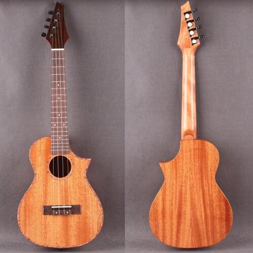 Tenor Ukulele Solid Mahogany Top Mahogany Side and Back укулеле 4 струны 4 strings Guitar With EVA hard Case
