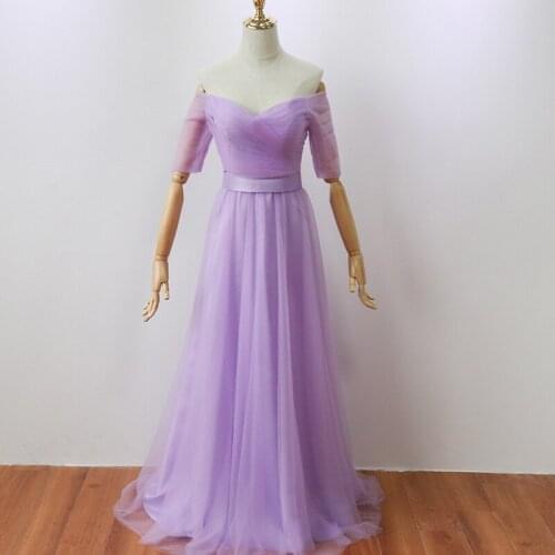High Quality Violet Sweetheart Floor-length Korean Sexy Long Sisters Banquet Annual Party Evening Dresses Vestido De Festa 399