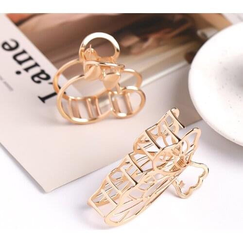 Females Alloy Catch Jaw Clamp Gold not Easy to Fade Durable Suitable for Daily Wedding Parties A66