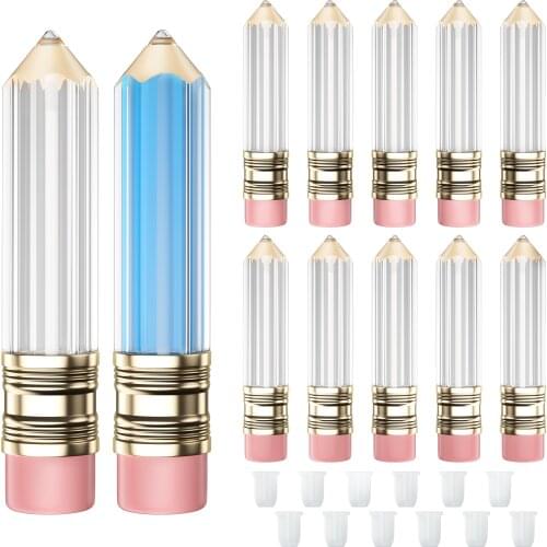 10Pcs 5ml Empty Lip Gloss Tube Container Clear Lip Balm Tubes Pencil Shape Lipstick Refillable Bottles Lipgloss Packing Bottles