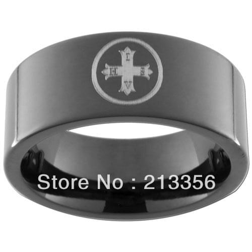 10PCS/LOT FREE SHIPPING!USA WHOLESALES CHEAP PRICE 8MM WOMEN&MENS HIS/HER BLACK PIPE MASONIC MASTE FREEMASON SUPER TUNGSTEN RING