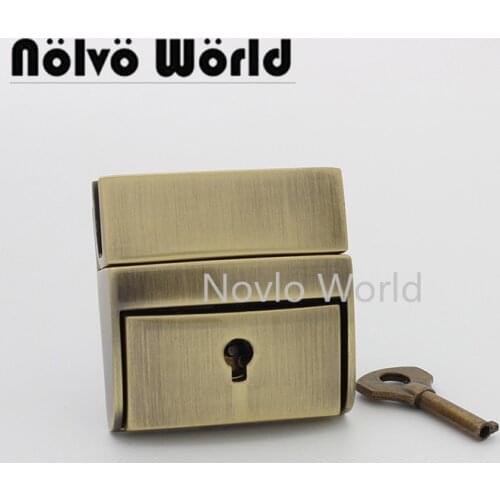 2-10 pieces 3 colors 42*42mm High quality Push Lock for men bags Briefcase Purses lock closure