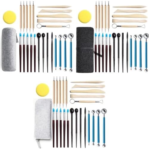 25pcs Ball Stylus Clay Sculpting Tool Carving Point Drill Pen Scraper Pottery 54DC