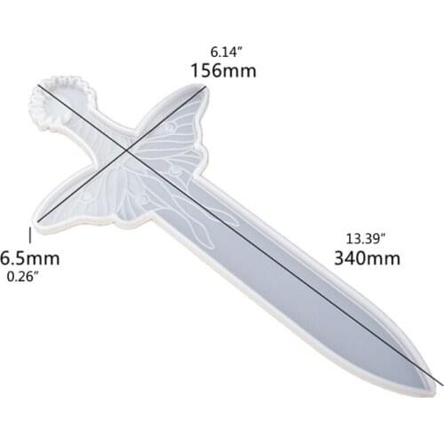 Moon Moth Arrow Mirror Epoxy Resin Mold Sword Casting Silicone Mould DIY Crafts Jewelry Home Decorations Tools