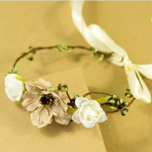 Head accessory newborn baby photograph prop handmade flower headband headpiece Great Photo props