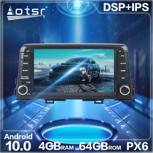 Android 10.0 4+64GB Car GPS Navigation Auto Stereo Multimedia Radio Player Headunit Player DSP For Kia Picanto Morning 2016-2019