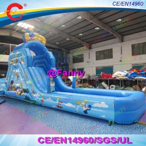 Free shipping commercial grade backyard kids inflatable water slides, inflatable slide pool,giant inflatable water pool slide