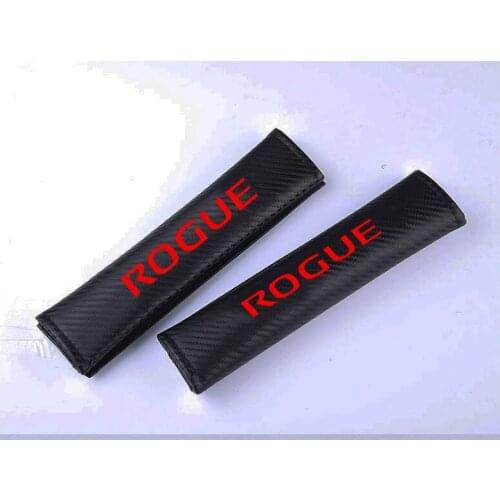 For Nissan Rouge Auto Pu Carbon Fiber Texture Seat Belt Cover Car Seat Belt Shoulder Pad Car Styling