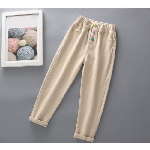 Baby Girls Pants Plus Size 150 160 Solid Spring Autumn Princess Toddler Kids Trousers Clothes for Children Pants