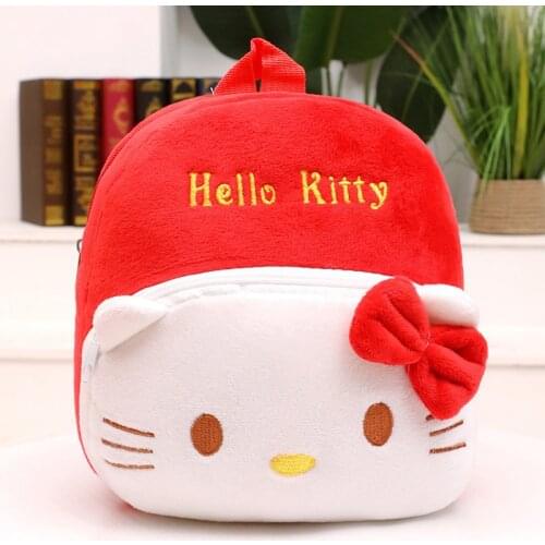 Hello Kitty Children School Bags 3D Cartoon Print Plush Kids Backpack Boys And Girls Melody Sanrio Mini Backpack Plush kids Bag