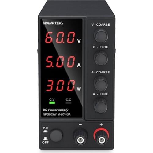 WANPTEK NPS605W 50/60Hz Switching DC Power Supply 3 Digits Display LED High Precision Adjustable Mini Power Supply AC 115V/230V