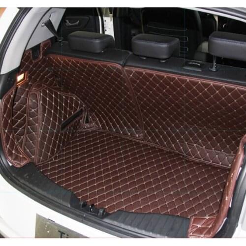 3D Leather Car Trunk Mat Cargo liner for SsangYong Tivoli XLV LUVi 2015 2019 2020 cover accessories carpet
