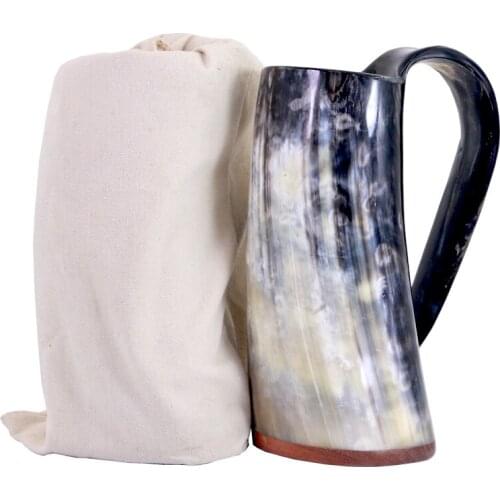 900ml~1000ml Natural Horn Mug Viking Drinking Mugs Beer Drinking Horn Mug Viking Goblets