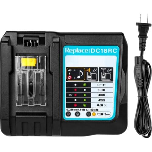 18V Lithium Li-Ion Universal Rechargeable Battery Charger Power Tool For Makita DC18RCT Charging Station