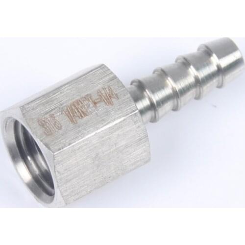 LTWFITTING Bar Production Stainless Steel 316 Barb Fitting Coupler 1/4" Hose ID x 1/4" Female NPT Air Fuel Water