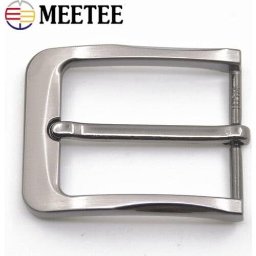 Meetee 5/10pcs Men Belt Buckles Metal Pin Buckles for Belt 32-33mm Belt Head DIY Leather Craft Hardware Jeans Accessories