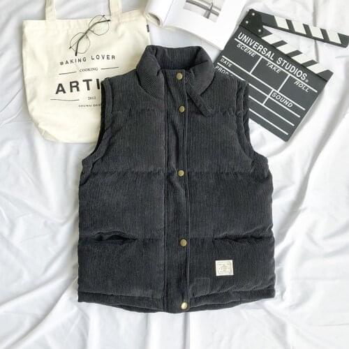 Harajuku Corduroy Thick Warm Men Vest Zipper Solid BF Style Plus Size M-5XL Winter Sleeveless Jacket Male Chalecos Para Hombre