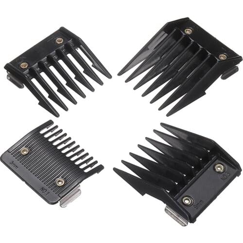 4pcs Salon Barber Attachment Limited Combs Haircut Guide Positioning Comb Set For Wahl Hair Cutting Hair Clipper 3/6/9/12mm