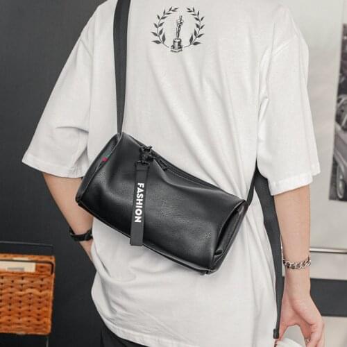 New Lightweight Round Bucket Shoulder Bag Men Leisure Fashion Crossbody Shoulder Bag Mens High Capacity Bucket Bag Messenger Bag