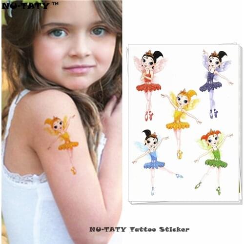 Nu-TATY Flash Cute princess Child Temporary Tattoo Body Art Flash Tattoo Stickers 15*10cm Waterproof Henna Styling Wall Sticker
