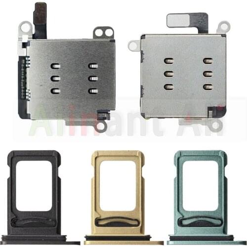 Original Adapter Socket Connector Dual Sim Card Reader Flex Cable For iPhone 11 XR Sim Card Tray Slot Holder Repair Parts