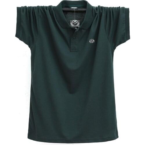 Plus 6XL 5XL XXXXL Summer Polo Shirt Men Casual Cotton Solid Color Polos Mens Camisas Short Sleeve Tee Shirt Smart Casual