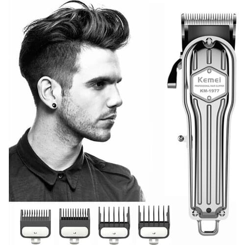 Kemei Professional Hair Clipper Barber Baldheaded T Blade Metal Me Electric Trimmer Shaving Machine Haircut Cordless Razor F35