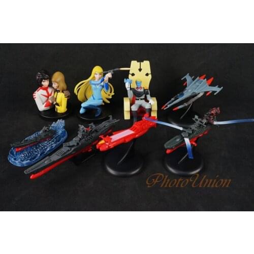 Pvc figure Space Battleship Ya mato 7 pcs/set assembled toy