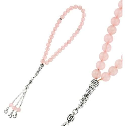 Silverlina Pink Quartz Rosary