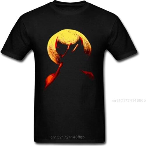 Straw Hat T-shirt Men Luffy Logo T Shirt Brand New One Piece Tshirt Custom Japanese Anime Harajuku Tops Zoro Samurai Tees 3XL