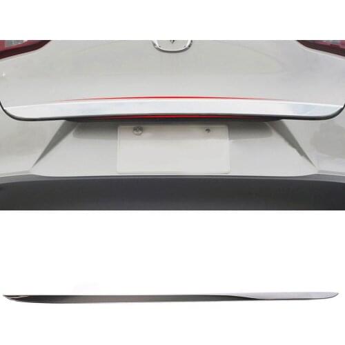 Steel Car Outside Rear Door Tailgate Trunk Lid Cover Trim Strip Fit For Mazda CX-3 2016-2018 Car Styling Accessories Decoration