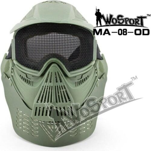 All-round tactical mask head, face and neck protection tactical fencing outdoor protective equipment sunshade helmet