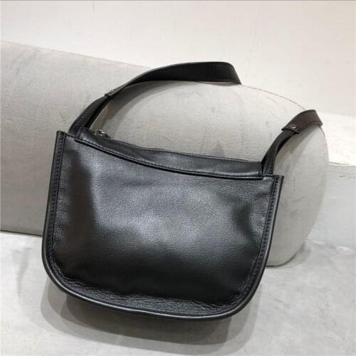 Natural Cowhider Leather Women Messenger Bag Designer Handbags Solid Black Female Bag High Quality Small Shoulder Crossbody Bag