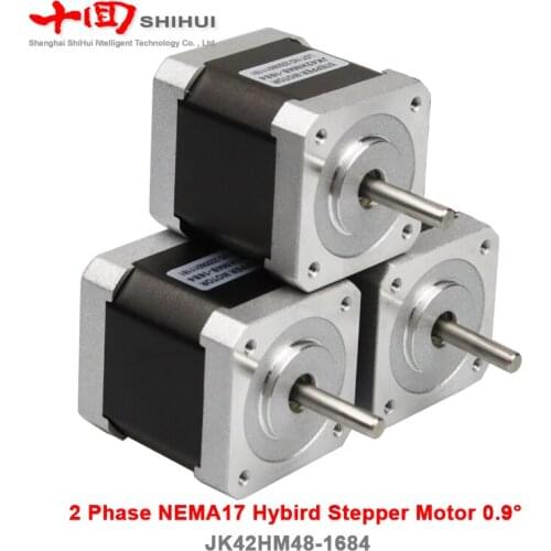 2 Phase 42BYGH Nema 17 Hybrid Stepper Motor 4 Lead 0.9 Degree 44 N.Cm 1.68A Length 48mm DIY 3D Printer/Engraving Machine CNC Kit