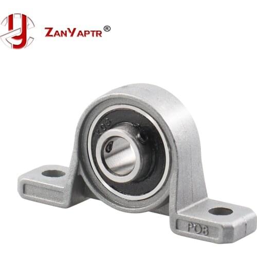 2PC KP08 8mm Bore Diameter Self Align Mounted Pillow Block Bearing Zinc Alloy Good Quality for CNC for 3D printer Lead screw