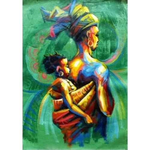 5d diy diamond painting Cross Stitch kits,full square Diamond Embroidery african mother baby,Diamond Mosaic Y0384