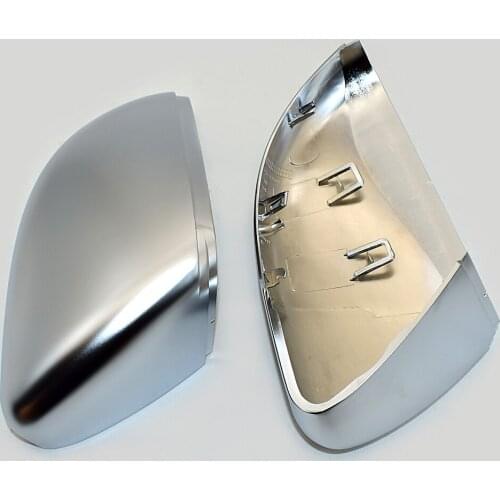 Anzulwang For Volkswagen VW Golf 6 MK6 Touran Matt Chrome Mirror Cover Silver Rearview Side Mirror Cap Housing