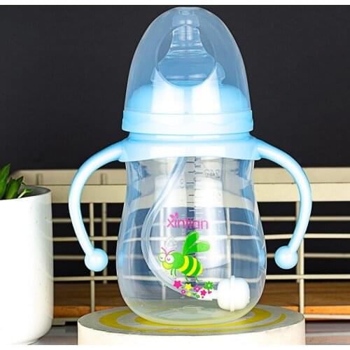 280/350ml PP Baby Feeding Bottles Cups Kids Water Milk Bottle Soft Mouth Duckbill Sippy Infant Drink Training Feeding Bottle