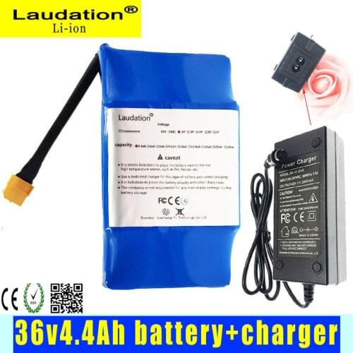 2021 Laudation Electric Scooter 36v15A BMS Lithium Battery Pack, 4.4Ah Battery Car Scooter,Built-in Protection Board+2A Charger