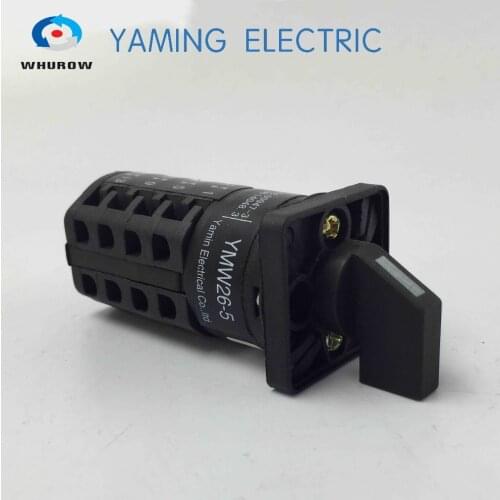 Yaming Electric control switch 4 knots 5A 3 position Universal changeover rotary cam switch interruptor YMW26-5/4
