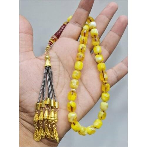 Islamic Tasbih Muslim Rosary Beads 33 Prayer Rosary For Men Bracelet For Men Accessory amber oltu amber stone Handmade Turkey
