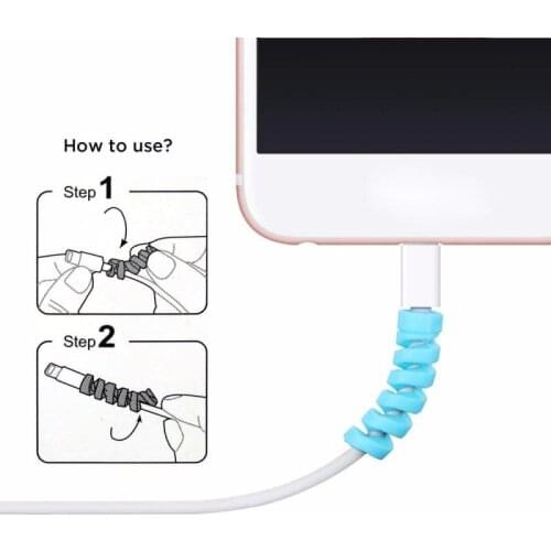 2 Pc Protector Phone Data Line Sleeve Earphone Protection Wire Breakage Cord Cover Prevents Charger Cable Saver Sponge Organizer