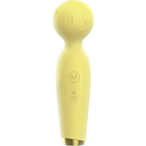 Mini Wand Massager 10 Frequency Silicone Whisper Vibrator AV Stick USB Masturbation Device Adult Sex Toy for Men Women EK-New
