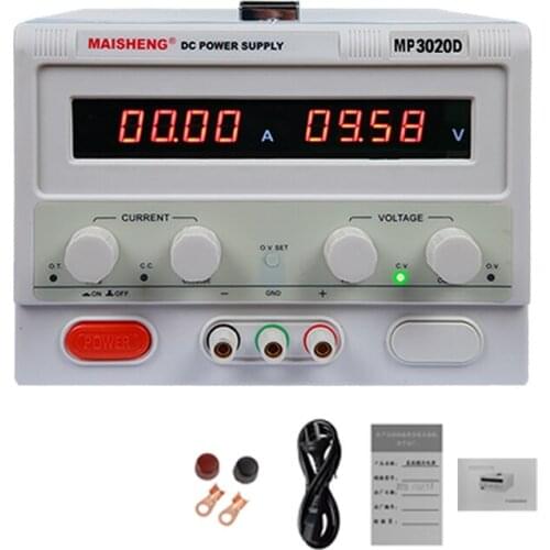 MP3020D 30V20A 600W Adjustable DC Power Supply with Various Protection Temperature Control For Lab Repair