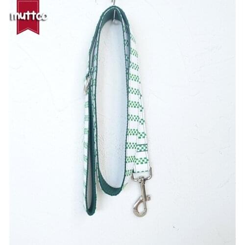 MUTTCO retailing self-design dog collar THE JABE MOSAIC handmade poly satin and nylon 5 sizes dog leash UDC095