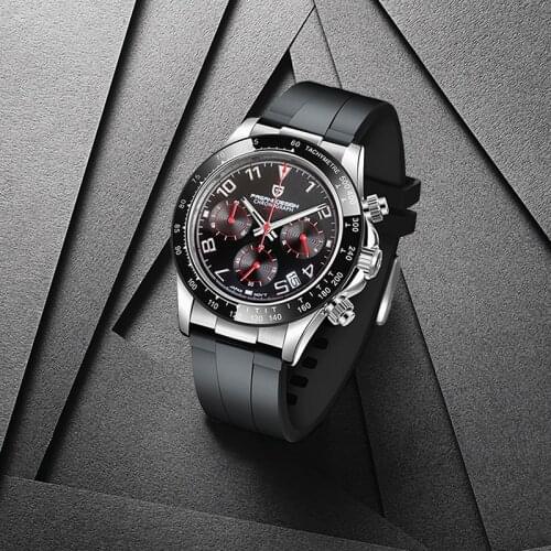 PAGANI DESIGN 40MM Mens Classic Luxury Quartz Watch Top Brand Chronograph Stainless Steel Waterproof Watch Sapphire Glass Watch
